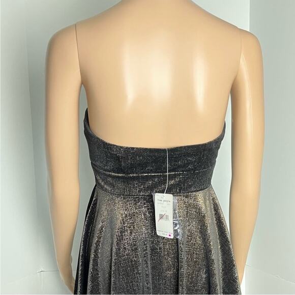 New Free People Shattered Velvet Strapless Party Mini Dress - Picture 8 of 12